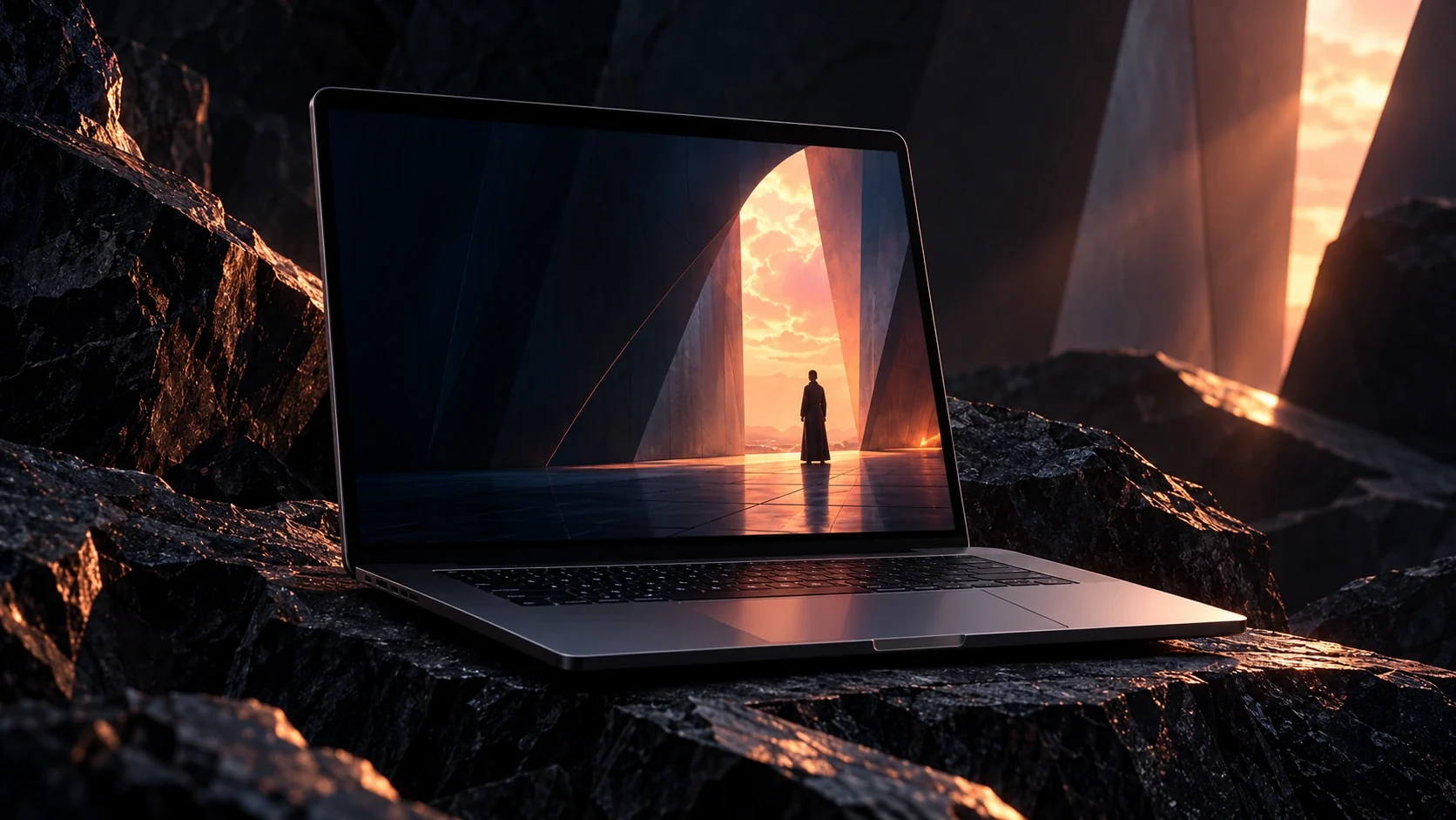 Laptop mockup illustrating a premium digital experience